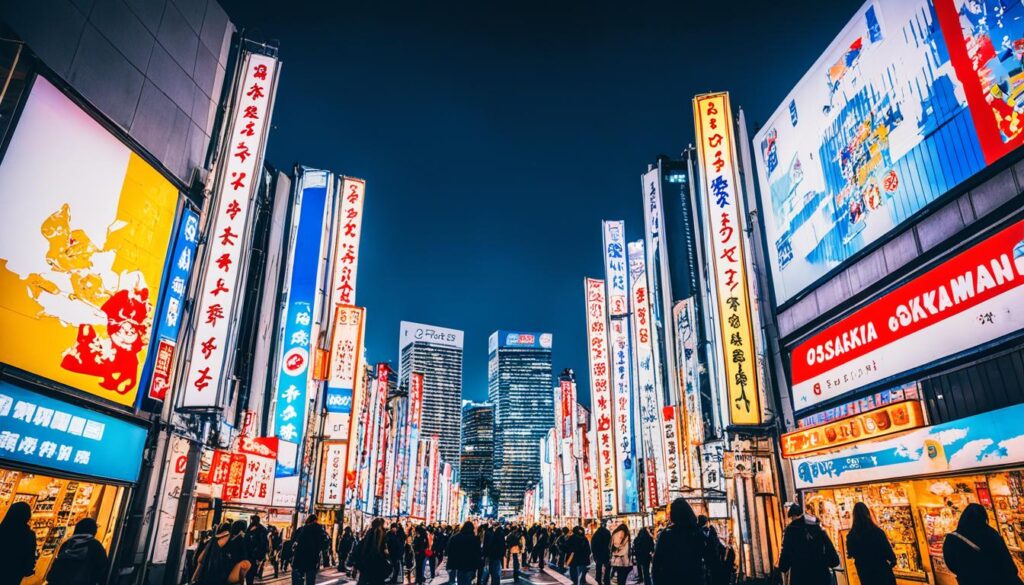 explore different districts in osaka